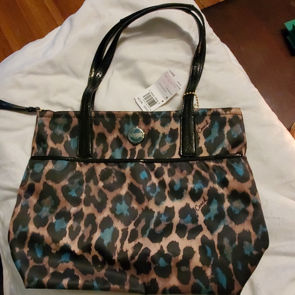 Coach Ocelot print tote